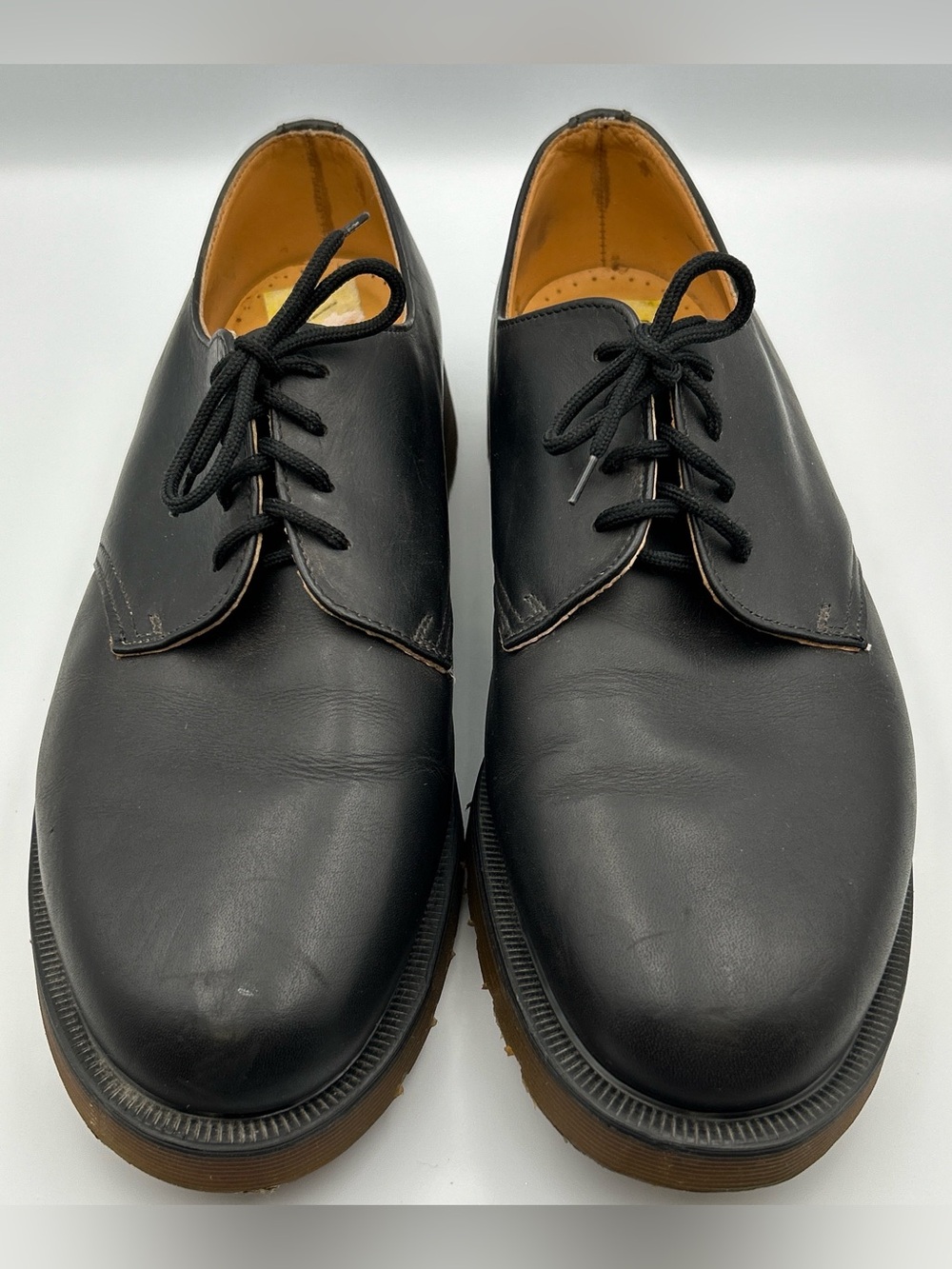 DR MARTENS Oxford Dress Work Shoe Mens Size US 12 Black Leather Made In England